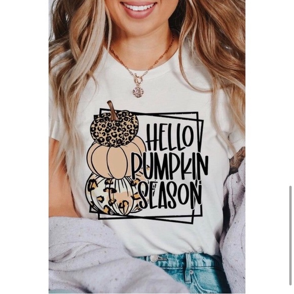 LAST ONE: Women’s cute BELLA CANVAS pumpkin season casual short sleeve T-shirt - Picture 4 of 5
